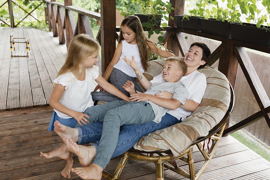 Descansando porche Sierra Madrid