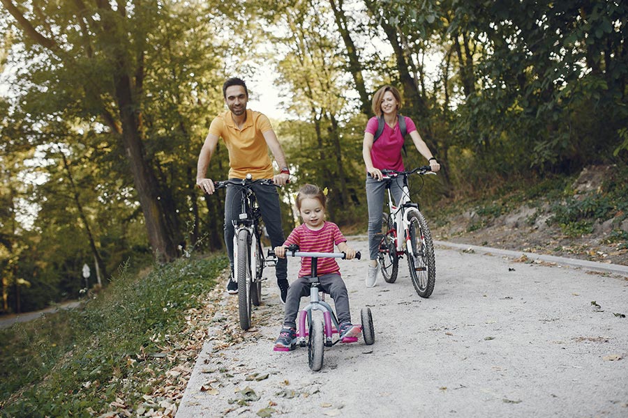 Disfrutando hijos y bici navacerrada